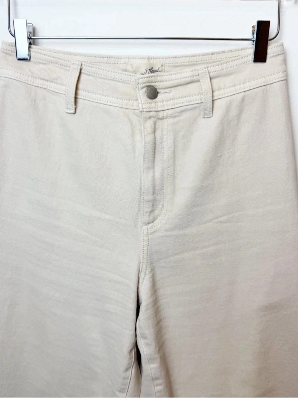 Universal Thread | Wide Leg Ankle Jeans Trousers in Cream - Picture 3 of 7